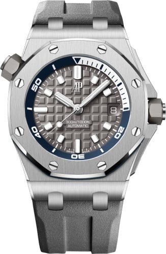 Audemars Piguet Royal Oak Offshore 42mm Diver Stainless Steel Grey Dial - 15720ST.OO.A009CA.01 - Luxury Time NYC