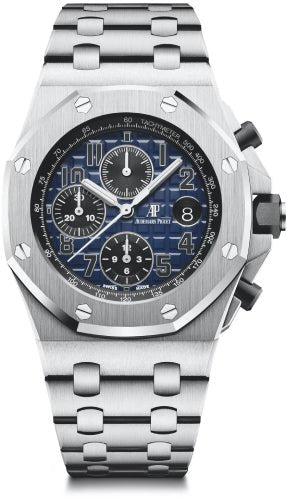 Audemars Piguet Royal Oak Offshore 42mm Selfwinding Chronograph Platinum Blue - 26470PT.OO.1000PT.02 - Luxury Time NYC