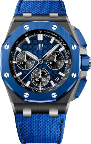 Audemars Piguet Royal Oak Offshore 43mm Chronograph Ceramic Blue | 26420CE.OO.A043VE.01 - Luxury Time NYC