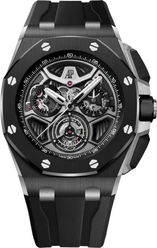 Audemars Piguet Royal Oak Offshore 43mm Tourbillon Chronograph Ceramic/Titanium 26622CE.OO.D002CA.01 - Luxury Time NYC