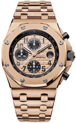 Audemars Piguet Royal Oak Offshore Champagne 42mm Rose Gold 26470OR.OO.1000OR.01 - Luxury Time NYC