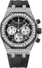 Load image into Gallery viewer, Audemars Piguet Royal Oak Offshore Chronograph 37mm Black Diamond Bezel White Gold Diamond Set Rubber | 26092CK.ZZ.D002CA.01 - Luxury Time NYC