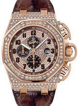 Load image into Gallery viewer, Audemars Piguet Royal Oak Offshore Chronograph 48mm Diamond Pave Arabic Rose Gold Diamond Set Leather | 26215OR.ZZ.A801CR.01 - Luxury Time NYC