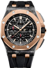 Load image into Gallery viewer, Audemars Piguet Royal Oak Offshore Chronograph &quot;Qe Ii Cup 2016&quot; 44mm Black Tapisserie Index Forged Carbon Rose Gold Rubber | 26406FR.OO.A002CA.01 - Luxury Time NYC