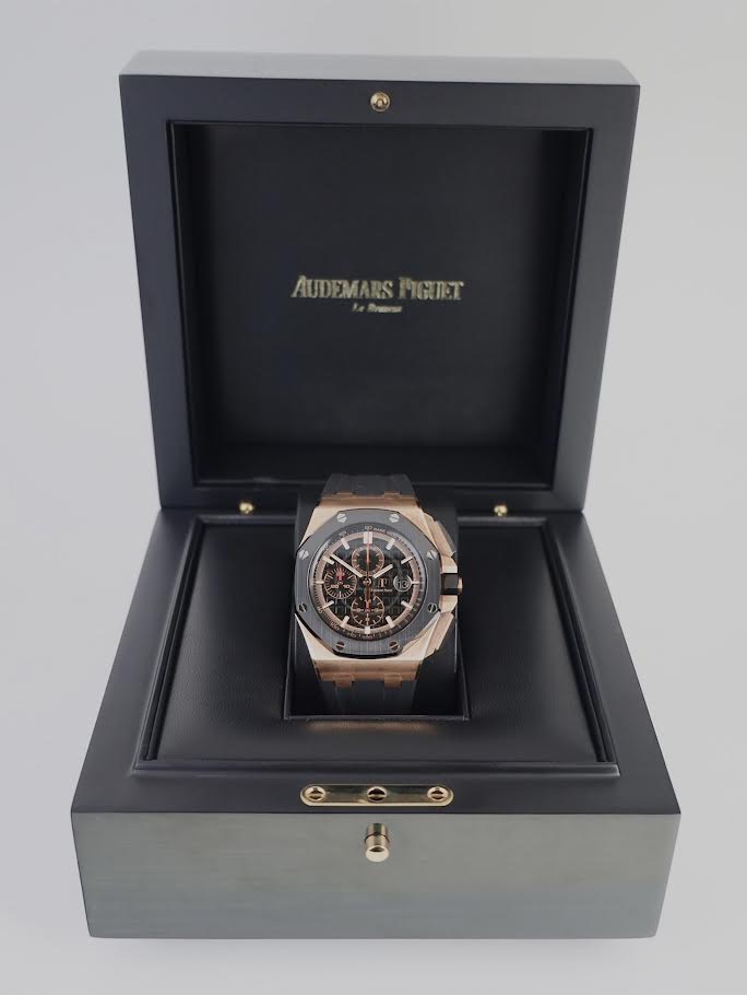 Audemars Piguet Royal Oak Offshore Chronograph Watch - Black Dial 44mm - 26401RO.OO.A002CA.02 - Luxury Time NYC