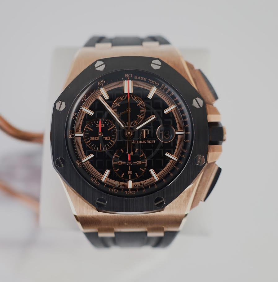 Audemars Piguet Royal Oak Offshore Chronograph Watch - Black Dial 44mm - 26401RO.OO.A002CA.02 - Luxury Time NYC