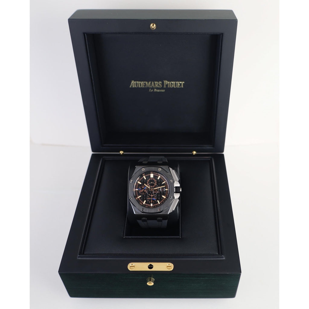 Audemars Piguet Royal Oak Offshore Chronograph Watch - Black Dial 44mm - 26405CE.OO.A002CA.02 - Luxury Time NYC