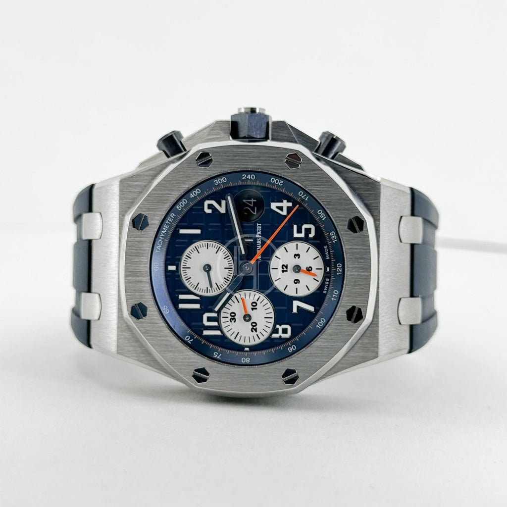 Audemars Piguet Royal Oak Offshore Chronograph Watch - Blue Dial 42mm - 26470ST.OO.A027CA.01 - Luxury Time NYC