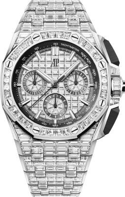 Audemars Piguet Royal Oak Offshore Chronograph White Gold 43mm Diamond Paved 26425BC.ZZ.8045BC.01 - Luxury Time NYC