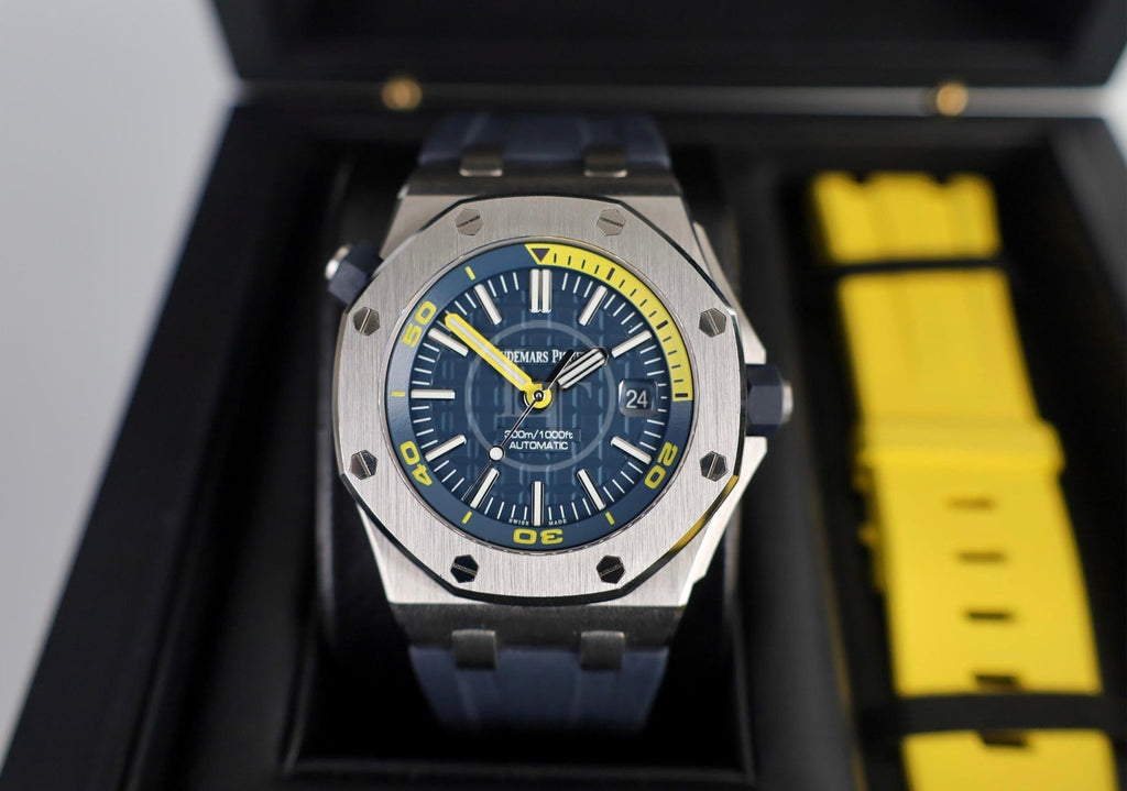 Audemars Piguet Royal Oak Offshore Diver Watch - Blue Dial 42mm - 15710ST.OO.A027CA.01 - Luxury Time NYC