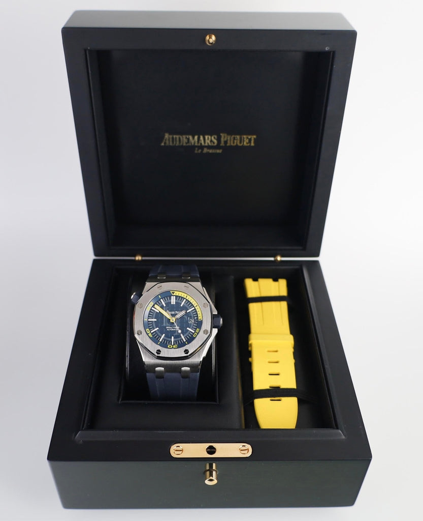 Audemars Piguet Royal Oak Offshore Diver Watch - Blue Dial 42mm - 15710ST.OO.A027CA.01 - Luxury Time NYC