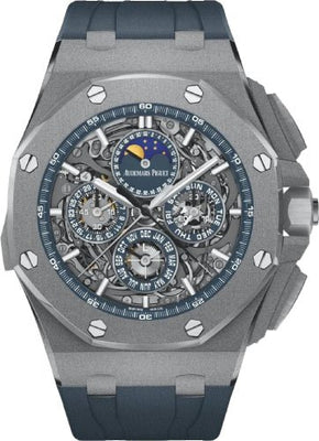 Audemars Piguet Royal Oak Offshore Grande Complication Openworked Index Titanium Rubber 44mm Automatic Chronograph | 26571TI.GG.A027CA.01 - Luxury Time NYC