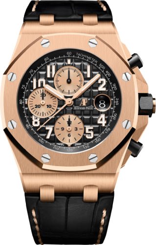 Audemars Piguet Royal Oak Offshore Selfwinding Chronograph Rose Gold Black Arabic Dial 42mm Automatic 26470OR.OO.A002CR.02 - Luxury Time NYC