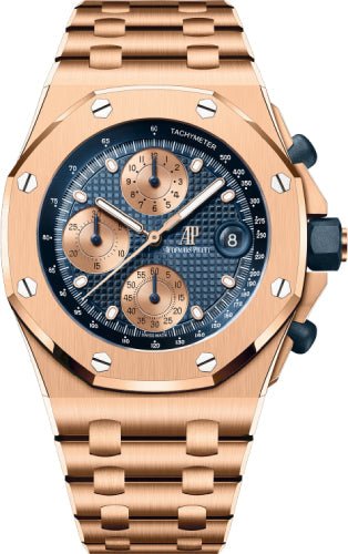 Audemars Piguet Royal Oak Offshore Selfwinding Chronograph "The Beast" Rose Gold 42mm Blue Dial | 26238OR.OO.2000OR.01 - Luxury Time NYC