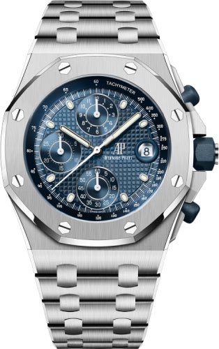 Audemars Piguet Royal Oak Offshore Selfwinding Chronograph "The Beast" Stainless Steel 42mm Blue Dial Bracelet | 26238ST.OO.2000ST.01 - Luxury Time NYC