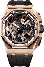 Load image into Gallery viewer, Audemars Piguet Royal Oak Offshore Tourbillon Chronograph Black Rose Gold Rubber Manual 45mm - 26421OR.OO.A002CA.01 - Luxury Time NYC