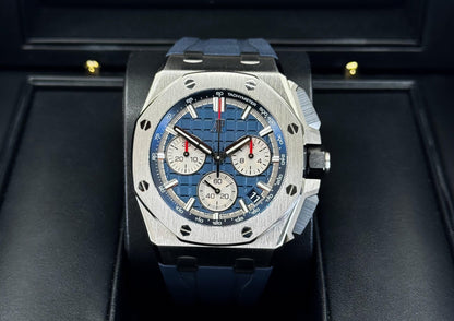 Audemars Piguet Royal Oak Offshore Watch Blue Dial 43mm-26420TI.OO.A027CA.01 - Luxury Time NYC