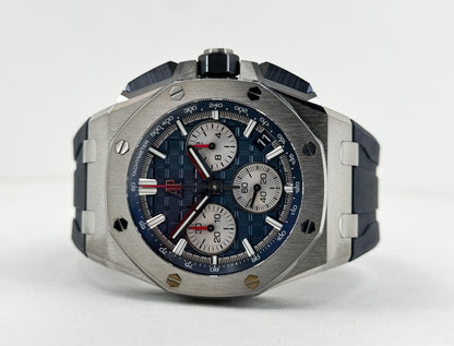 Audemars Piguet Royal Oak Offshore Watch Blue Dial 43mm-26420TI.OO.A027CA.01 - Luxury Time NYC