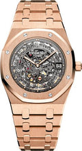 Load image into Gallery viewer, Audemars Piguet Royal Oak Openworked Extra - Thin 39mm Black Skeleton Rose Gold | 15204OR.OO.1240OR.01 - Luxury Time NYC