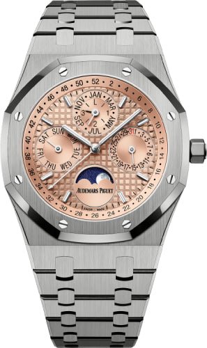 Audemars Piguet Royal Oak Perpetual Calendar Titanium "Salmon" Dial 41mm | 26615TI.OO.1220TI.01 - Luxury Time NYC