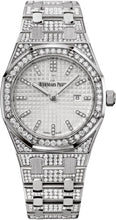 Load image into Gallery viewer, Audemars Piguet Royal Oak Quartz Ladies White Gold Silver Diamond Index 33mm Bracelet | 67652BC.ZZ.1262BC.01 - Luxury Time NYC