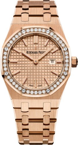 Audemars Piguet Royal Oak Quartz Rose Gold 33mm Diamond Dial | 67651OR.ZZ.1261OR.03 - Luxury Time NYC