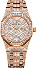 Load image into Gallery viewer, Audemars Piguet Royal Oak Quartz Rose Gold 33mm Diamond Paved Dial/Bezel/Bracelet | 67652OR.ZZ.1265OR.01 - Luxury Time NYC