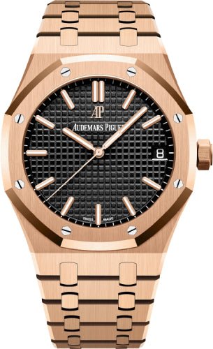 Audemars Piguet Royal Oak Rose Gold 41mm Black Dial | 15500OR.OO.1220OR.01 - Luxury Time NYC