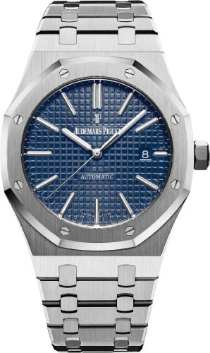 Audemars Piguet Royal Oak Selfwinding Blue dial with “Grande Tapisserie” 15400ST.OO.1220ST.03 - Luxury Time NYC