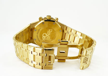 Audemars Piguet Royal Oak Selfwinding Chronograph Yellow Gold 41mm Green Dial Bracelet 26331BA.OO.1220BA.02 - Luxury Time NYC