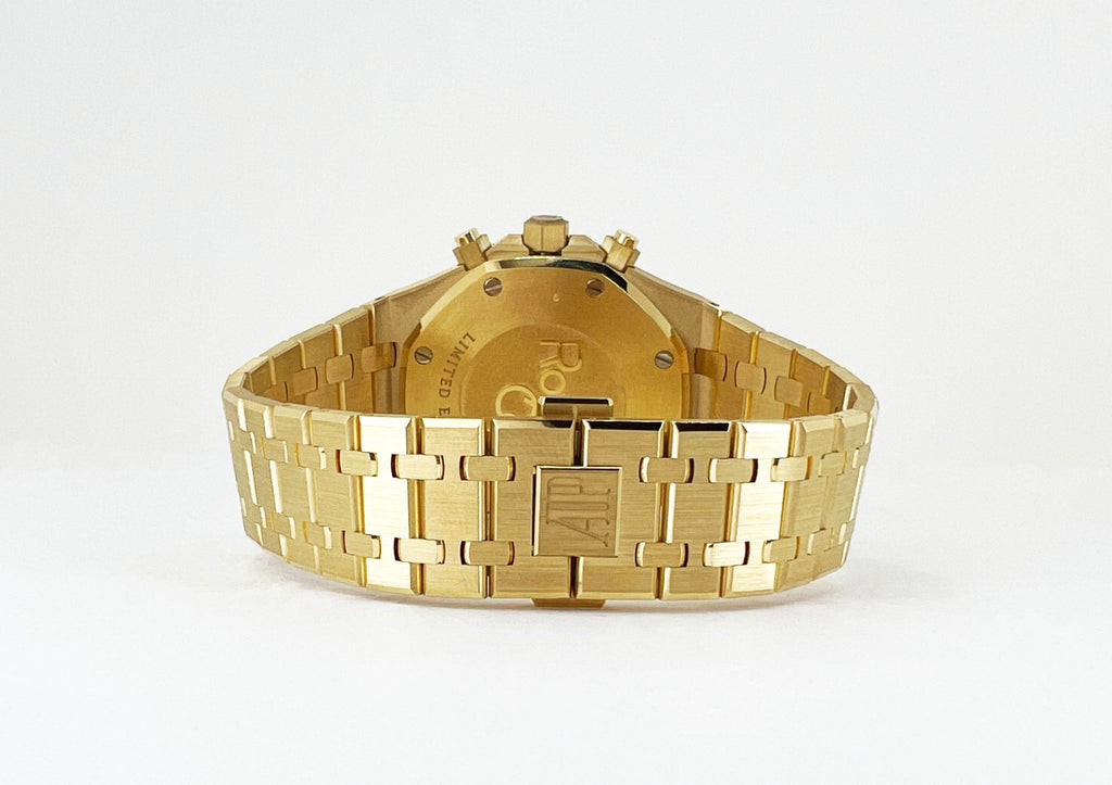Audemars Piguet Royal Oak Selfwinding Chronograph Yellow Gold 41mm Green Dial Bracelet 26331BA.OO.1220BA.02 - Luxury Time NYC