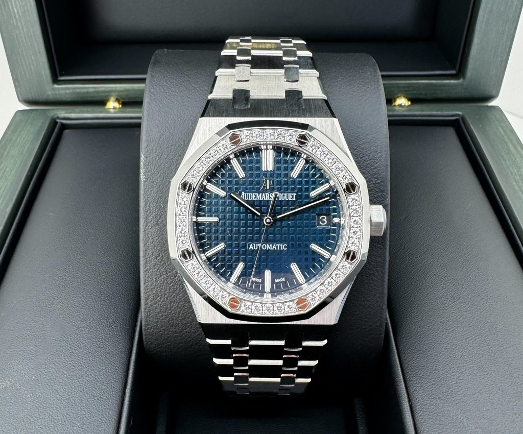 Audemars Piguet Royal Oak Selfwinding Watch-Blue Dial 37mm-15451ST.ZZ.1256ST.03 - Luxury Time NYC