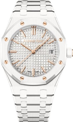 Audemars Piguet Royal Oak White Ceramic 34mm - 77350CB.OO.1266CB.01 - Luxury Time NYC