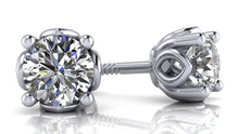 Load image into Gallery viewer, Beautiful Tulip Diamond Stud Earrings with 0.25 ct.(finished) 3.2mm - Luxury Time NYC