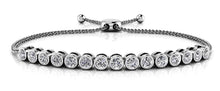 Load image into Gallery viewer, Bezel Set Adjustable Diamond Bracelet with 1.02 ct.(finished) 2.5mm - Luxury Time NYC