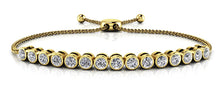 Load image into Gallery viewer, Bezel Set Adjustable Diamond Bracelet with 1.02 ct.(finished) 2.5mm - Luxury Time NYC