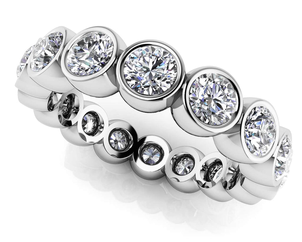 Bezel Set Diamond Eternity Band In Diamond with 3.50 ct.(finished) 4mm - Luxury Time NYC