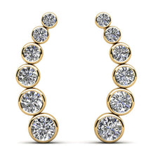 Load image into Gallery viewer, Bezel Set Diamond Journey Earrings Lab - Grown Diamond with 2.01 ct.(finished) - Luxury Time NYC