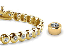 Load image into Gallery viewer, Bezel Set Lab - Grown Diamond Tennis Bracelet with 1.08 ct.(finished) 2mm - Luxury Time NYC