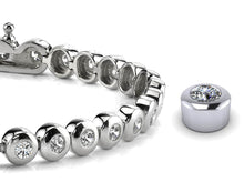 Load image into Gallery viewer, Bezel Set Lab - Grown Diamond Tennis Bracelet with 1.08 ct.(finished) 2mm - Luxury Time NYC