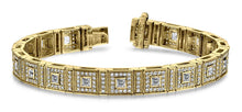 Load image into Gallery viewer, Bezel Set Princess Diamond Bracelet with 4.36 ct.(finished) 1.1mm, 2.5mm - Luxury Time NYC