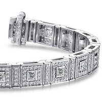 Load image into Gallery viewer, Bezel Set Princess Diamond Bracelet with 4.36 ct.(finished) 1.1mm, 2.5mm - Luxury Time NYC