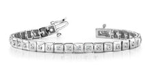 Load image into Gallery viewer, Bezel Set Square Link Diamond Bracelet with 1.08 ct.(finished) 2.0mm - Luxury Time NYC