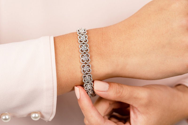 Blossoming Beauty Diamond Bracelet with 6.26 ct.(finished) 1mm, 2.3mm - Luxury Time NYC