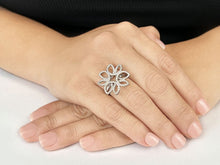 Load image into Gallery viewer, Bold Diamond Flower Ring In Diamond with 0.68 ct.(finished) 1mm, 1.1mm, 1.2mm - Luxury Time NYC