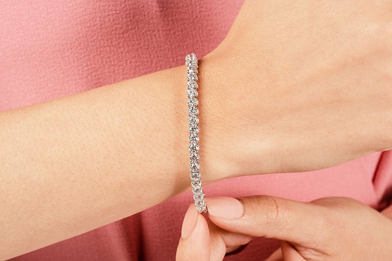 Boundless Brilliance Diamond Tennis Bracelet with 4.81 ct.(finished) 1.1mm, 2.5mm - Luxury Time NYC