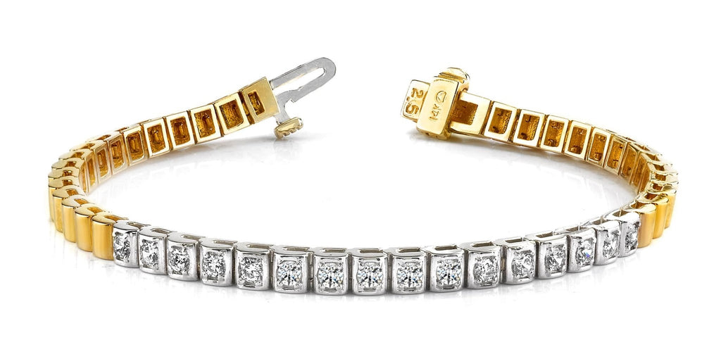 Box Link Diamond Bracelet with 0.53 ct.(finished) 2.25mm - Luxury Time NYC