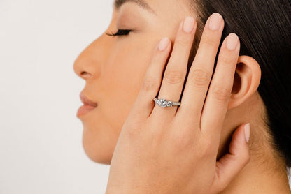 Breathtaking Scroll Lab - Grown Diamond Engagement Ring with 3.28 ct. (2.00 ct. center diamond) - Luxury Time NYC