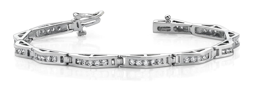 Bridge Link Diamond Bracelet with 3.00 ct.(finished) 2.5mm - Luxury Time NYC