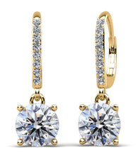 Load image into Gallery viewer, Brilliance Diamond Drop Lab - Grown Diamond Earrings with 0.48 ct. (2X0.12 ct. center diamonds) - Luxury Time NYC